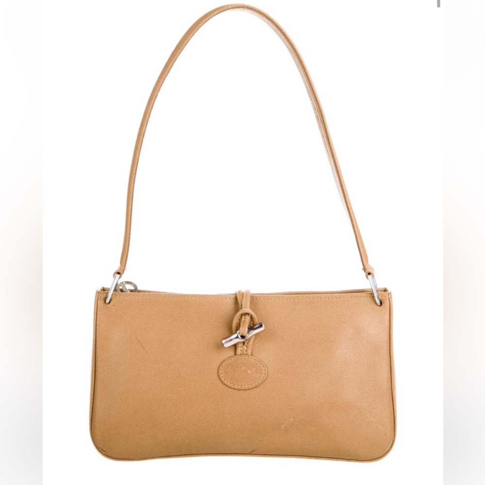 Vintage Leather Longchamp Shoulder Bag